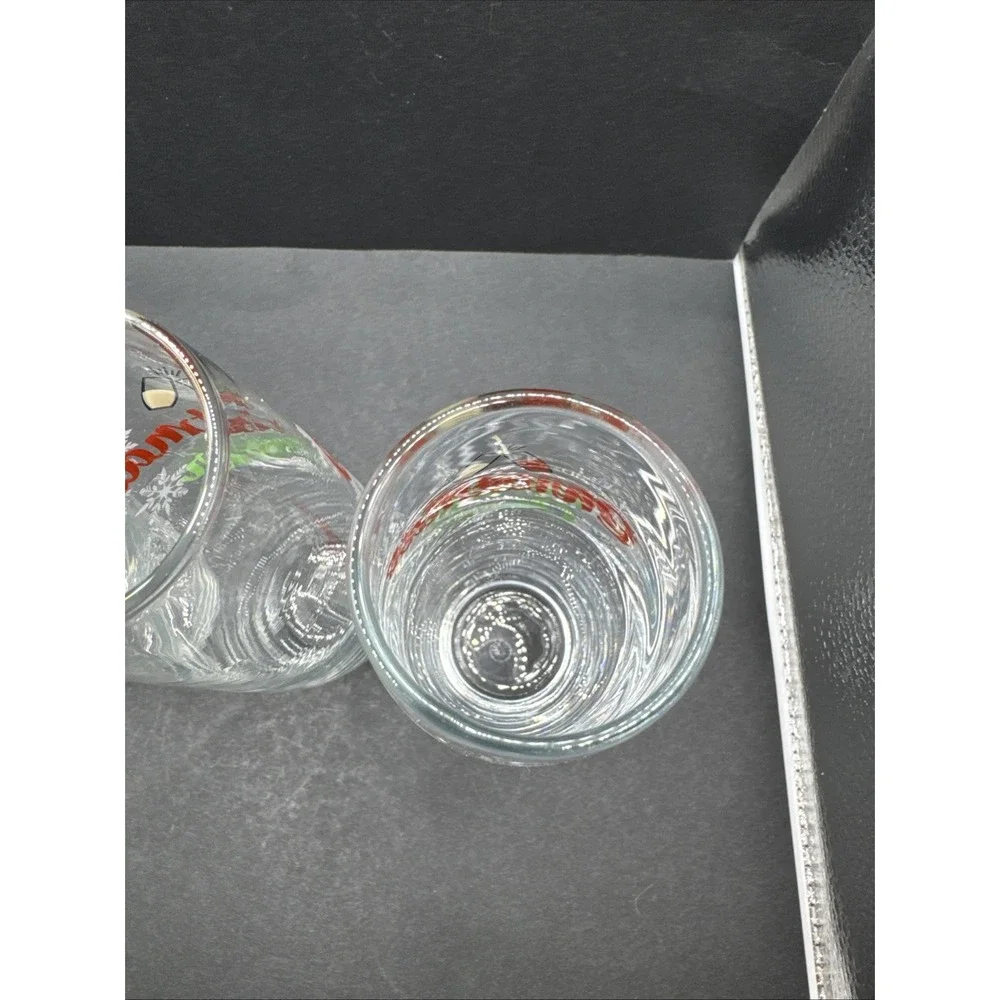 Set Of 3 Christmas Cheer Stemless Flute Wine Glasses 6